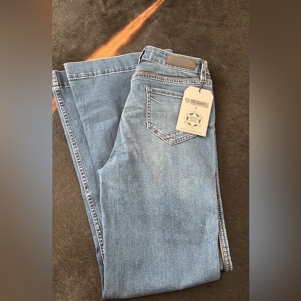 Rock and roll denim trousers